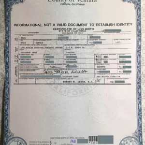 Birth Certificate