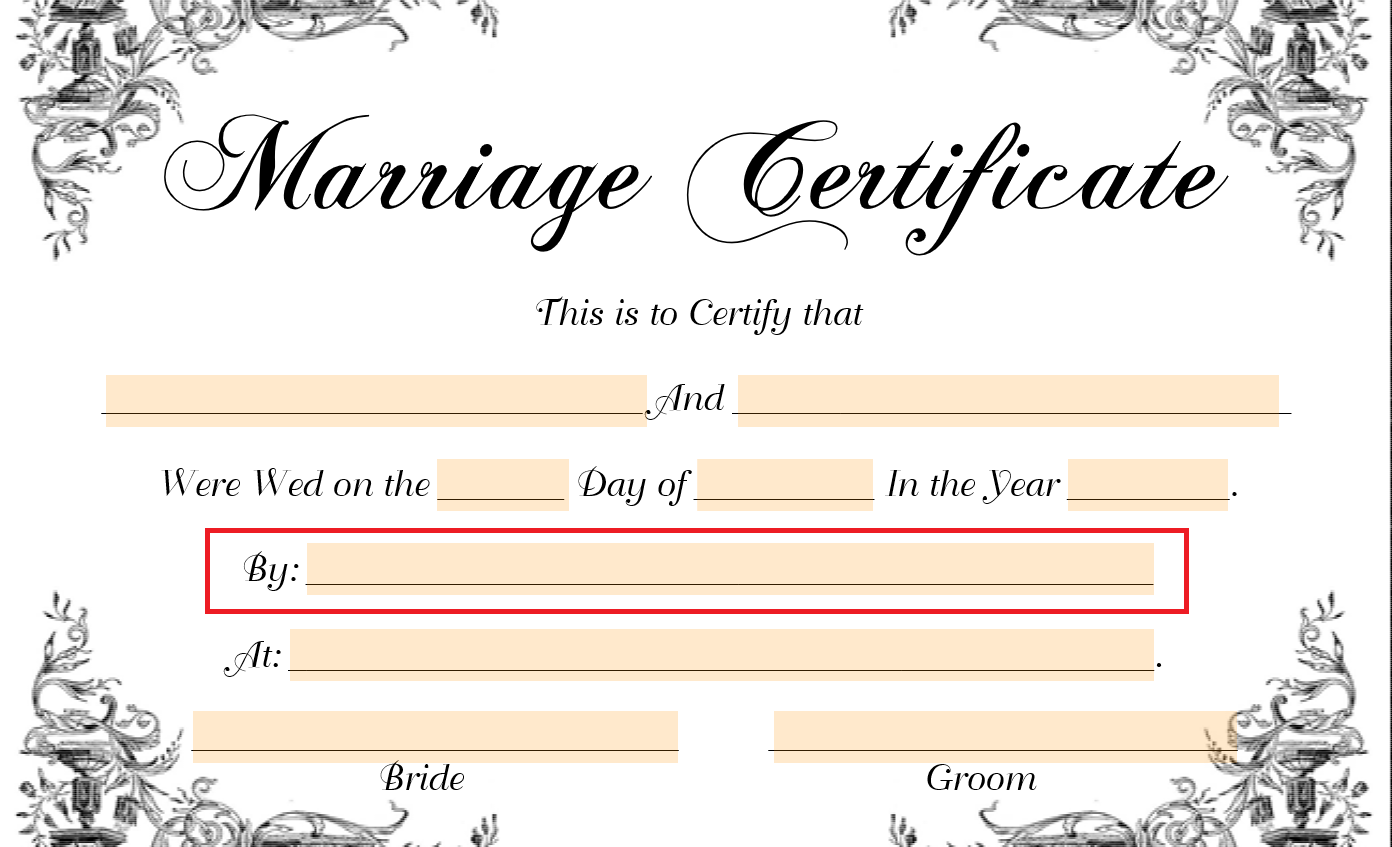 Fake Marriage Documents